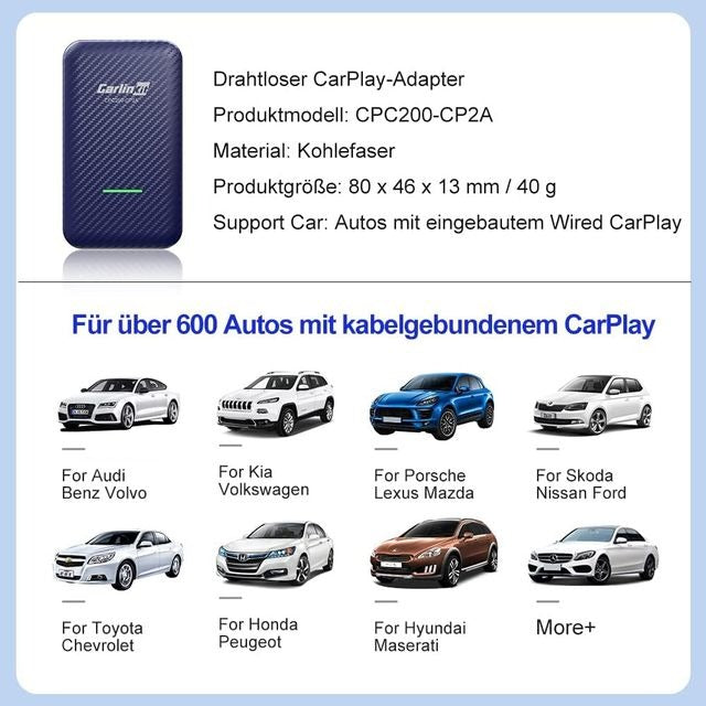 Carlinkit 4.0 Adaptador inalámbrico Apple CarPlay