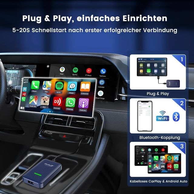 Carlinkit 4.0 Adaptador inalámbrico Apple CarPlay
