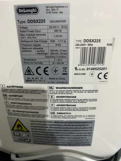 De'Longhi AriaDry Multi DDSX225 Deshumidificador